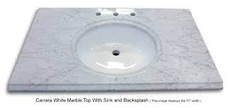 The top countries of supplier is china, from which the. Carrara White Marble Top 43 Inches Wide With Sink And Backsplash Home Surplus