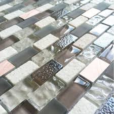 Midas Glass Copper Brick Mosaic Tiles