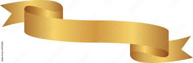 gold ribbon banner badge label title