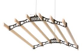 wooden pulley clothes airer