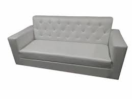 Modern Leather White Three Seater Sofa