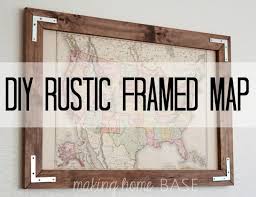 diy rustic frame frame a vine map