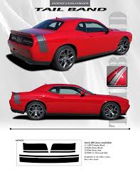 2011 2020 Dodge Challenger Trunk Stripes Tailband Decals Bumblebee Scat Pack Rear Trunk To Quarter Panel Vinyl Graphics Mopar Style Kit