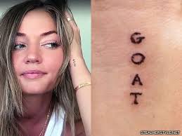 How many tattoos does 'the problem child' have? Erika Costell Jake Paul S Matching Goat Tattoos Steal Her Style