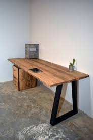 Reclaimed Wood Office Desk With Black
