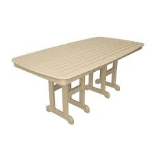 Sand Plastic Outdoor Patio Dining Table