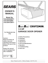 craftsman 139 53535srt1 owner s manual