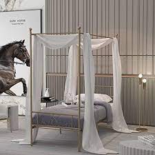 25 canopy beds that will give you major bedroom envy. Buy Weehom Unique Canopy Bed Frame With 4 Posters Vintage Classic Design Metal Bed Frame No Box Spring Needed Support Mattress Foundation Twin Gold Online In Indonesia B0814t25sv