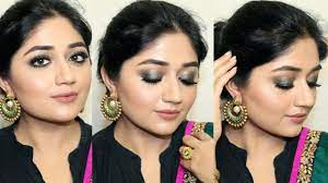 indian festive makeup tutorial smoky