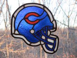 Chicago Bears Football Logo Stained