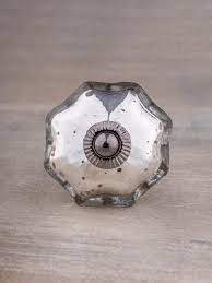 Silver Mercury Glass Knob Cabinet Knobs