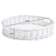 Round Wicker Serving Tray Hartleys Direct
