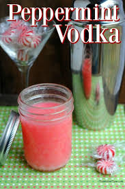 homemade peppermint vodka made from