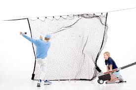 a baseball hitting net that slides away