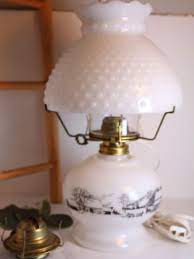 1970s Milk Glass Lamp By Currier And