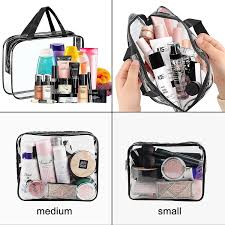 6pcs toiletry makeup pvc bags
