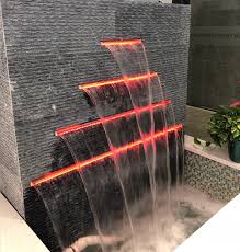 Cmp 48 inch natural wonders waterfalls are a beautiful addition to any new or remodel pool or spa. China Cascade Waterfall Swimming Pool Fountain With Led Lights China Waterfall Pool Fountain