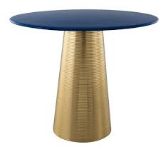Reo Side Table Blue Gold By Zuo Modern