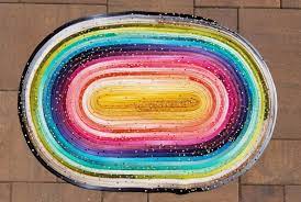 my first jelly roll rug dizzy quilter