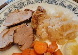 crockpot pork and sauer recipe by