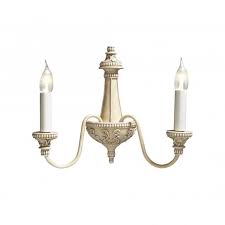Bailey Antique Cream Wall Light With 2