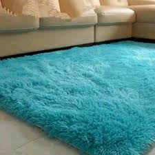 generic fluffy carpet sky blue carpet
