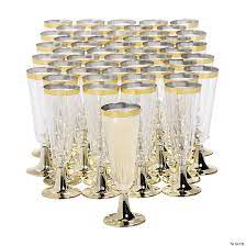 Clear Plastic Champagne Flutes