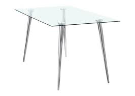 Glam Chrome Glass Dining Table