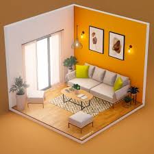 Living Room Interior 3d Floor Plan