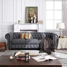 88 5 leather chesterfield sofas for