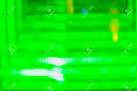 Abstract Futuristic Green Led Lights Background Blinking Green
