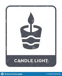 Candle Light Icon In Trendy Design Style Candle Light Icon