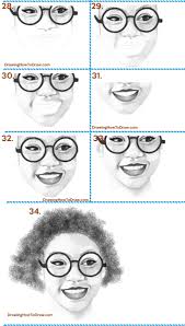 In a simple way this tutorial takes a. How To Draw A Black Girl S Woman S Face With Glasses And An Afro Step By Step Drawing Tutorial For Beginners How To Draw Step By Step Drawing Tutorials