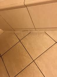 tile floor in the bathroom grout