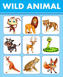 Wild Animal Chart Stock Illustration Illustration Of Tiger