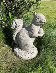 Sitting Squirrel Stone Statue Wildlife