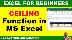 ceiling function in excel how to use