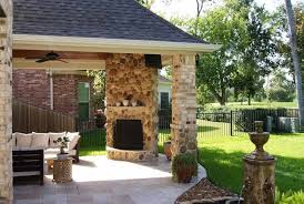 Patio Backyard Fireplace Outdoor