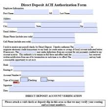 Generic Direct Deposit Form Template 57941 Templates
