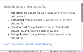 ads txt files in new account