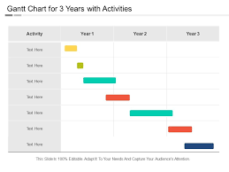 Gantt Chart For 3 Years With Activities Template