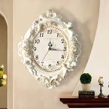 Unique Wall Clocks Oval Modern Carved
