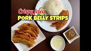 crispy pork belly strips