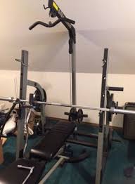 nautilus squat rack and weight bench