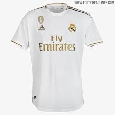 The regal design features gold accents on a classic white backdrop. Real Madrid 19 20 Home Kit Released Footy Headlines