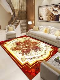 royal flower print area rug