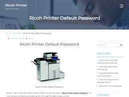 Here is a collection of default password to save you time googling for them: Https Login Bin Com R Logins Ricoh Mp C2003 Default Login Html