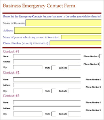 11 Emergency Contact Forms Pdf Doc Free Premium Templates