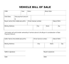 Used Car Bill Of Sale Template Purchase Boat Ma Vehicle Ontario Free