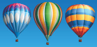 hot air balloons vector material